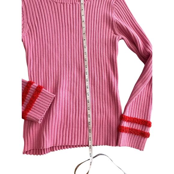 English Factory Pink Ribbed Sweater Women’s L – August Apparel - Picture 6 of 11
